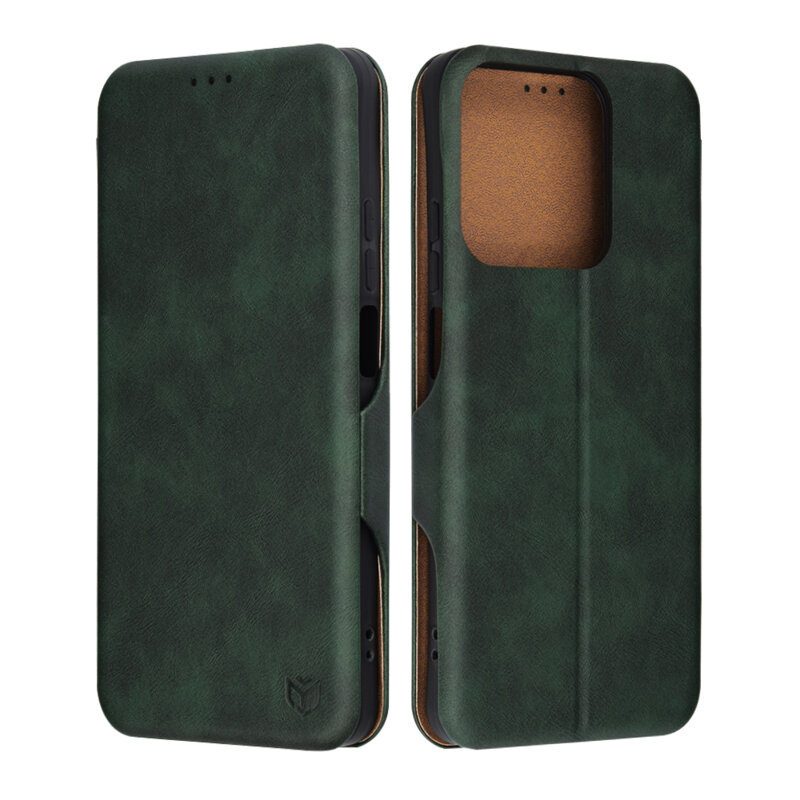 Husa 360° Realme C63 Techsuit Safe Wallet Plus, verde