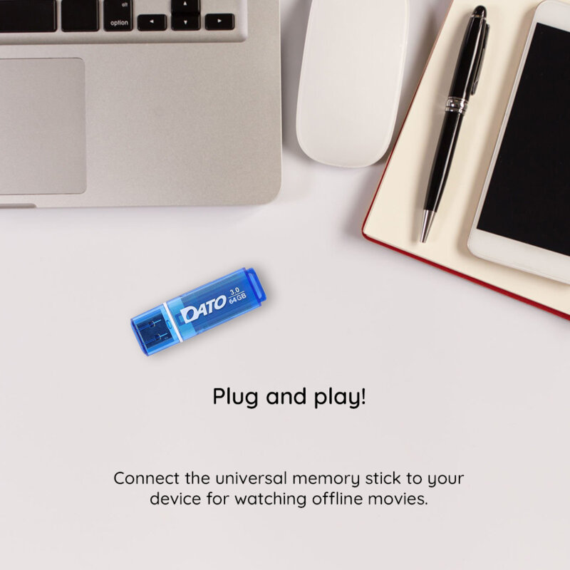 Stick USB, memorie externa 64GB Dato, 30MB/s, DB8002U3B-64GB