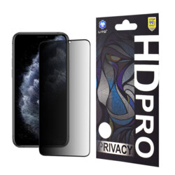 Folie sticla iPhone 11 Pro Max Lito HD Pro Privacy, negru