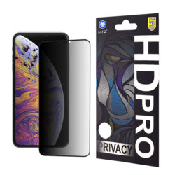 Folie sticla iPhone XS Max Lito HD Pro Privacy, negru