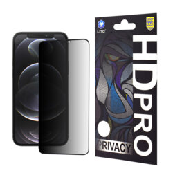 Folie sticla iPhone 12 Pro Lito HD Pro Privacy, negru