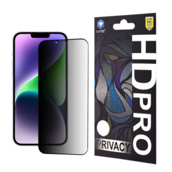 Folie sticla iPhone 14 Plus Lito HD Pro Privacy, negru