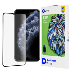 Folie sticla iPhone 11 Pro Max Lito D+ Pro Dustproof, negru