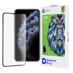 Folie sticla iPhone 11 Pro Lito D+ Pro Dustproof, negru
