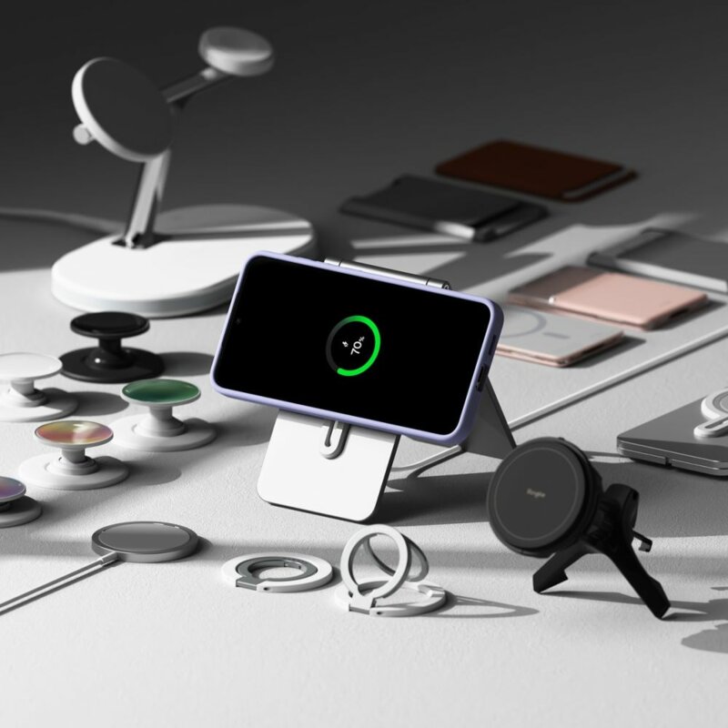 Husa Samsung Galaxy S25 Ringke Silicone Magnetic MagSafe, negru