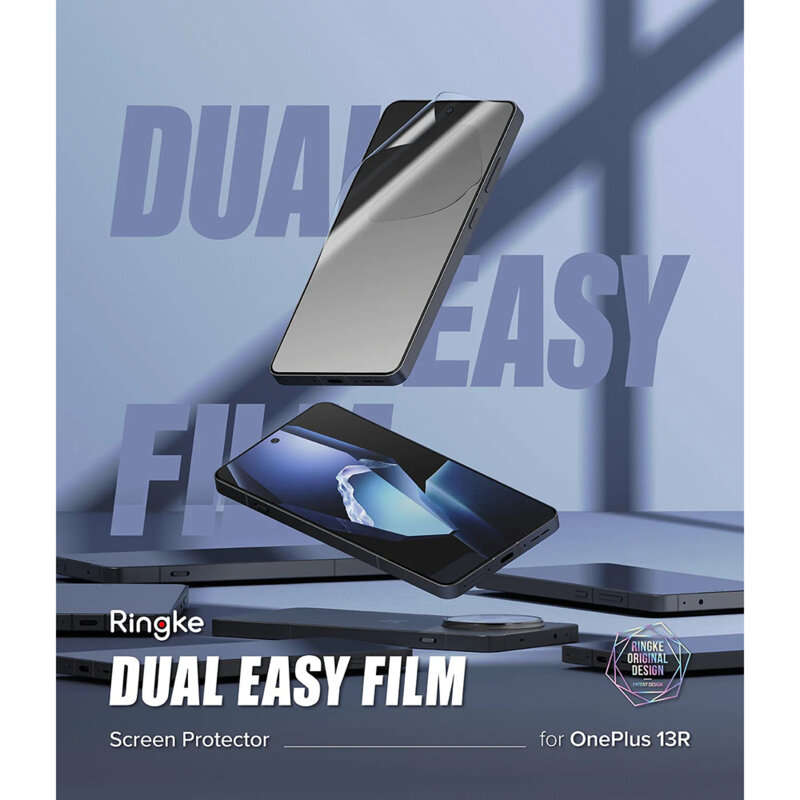 [Pachet 2x] Folie OnePlus 13R Ringke Dual Easy Film Full Coverage, transparenta