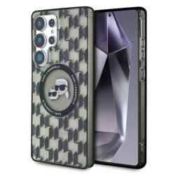 Husa Samsung Galaxy S25 Ultra Karl Lagerfeld IML Monogram MagSafe, Karl&Choupette Head, KLHMS25LHMCKMHK