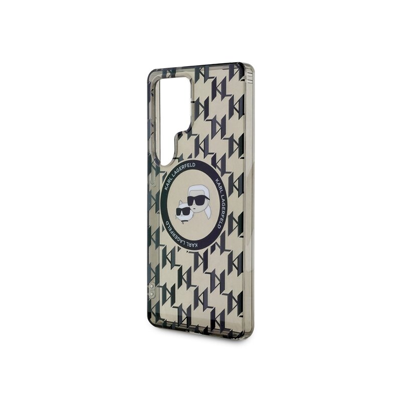 Husa Samsung Galaxy S25 Ultra Karl Lagerfeld IML Monogram MagSafe, Karl&Choupette Head, KLHMS25LHMCKMHK