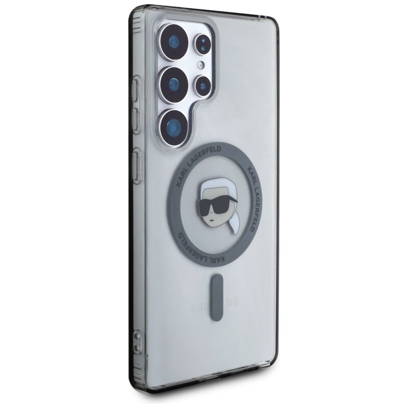 Husa Samsung Galaxy S25 Ultra Karl Lagerfeld IML MagSafe, Karl`s Head, KLHMS25LHLSKIK