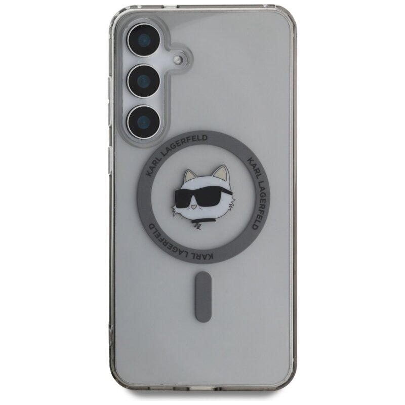 Husa Samsung Galaxy S25 Karl Lagerfeld IML MagSafe, Choupette`s Head, KLHMS25SHLSCHK