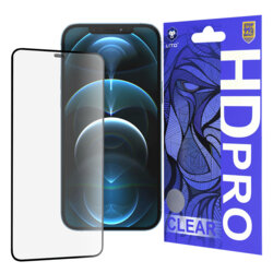 Folie sticla iPhone 12 Pro Max Lito HD Pro Clear, negru