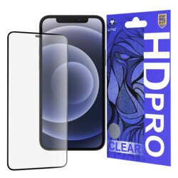 Folie sticla iPhone 12 Lito HD Pro Clear, negru