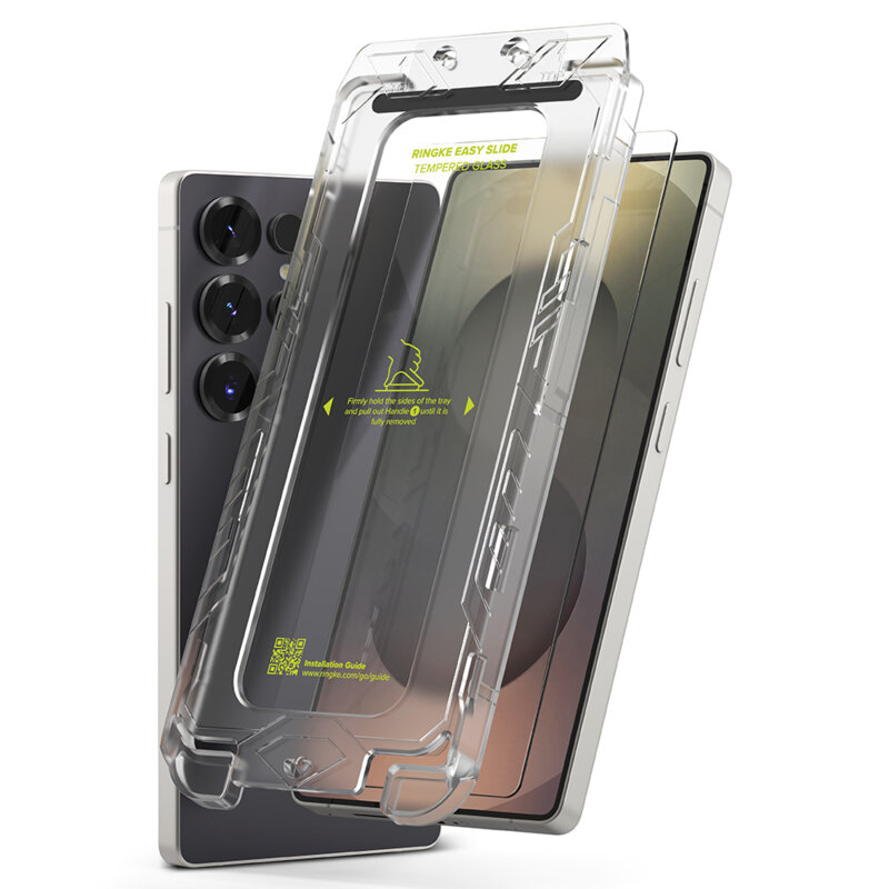 [Pachet 2x] Folie sticla Samsung Galaxy S25 Ultra Ringke Easy Slide Tempered Glass, transparenta
