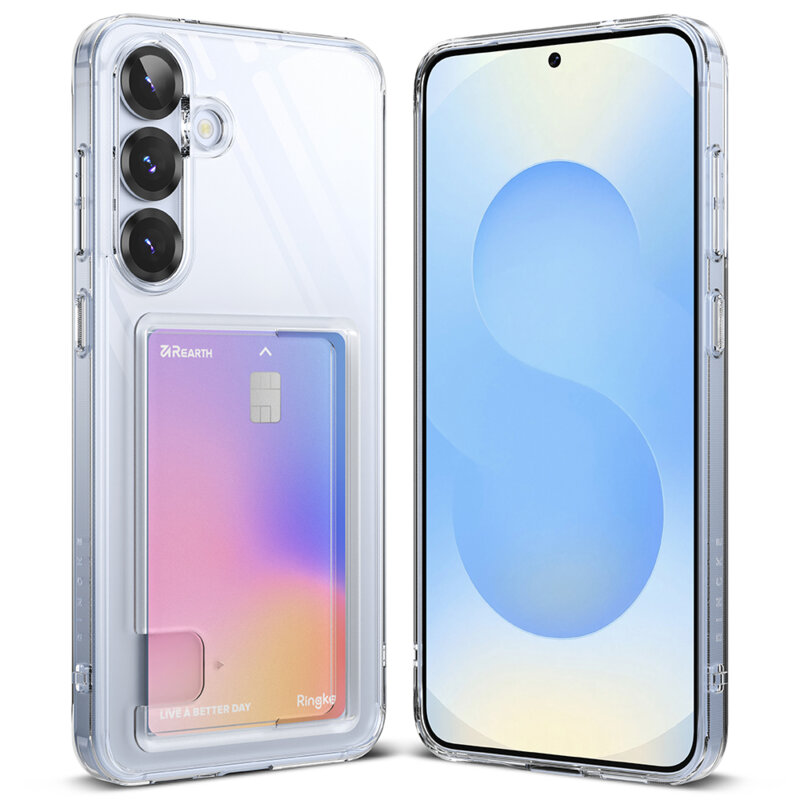 Husa Samsung Galaxy S25 Plus Ringke Fusion Card, transparenta
