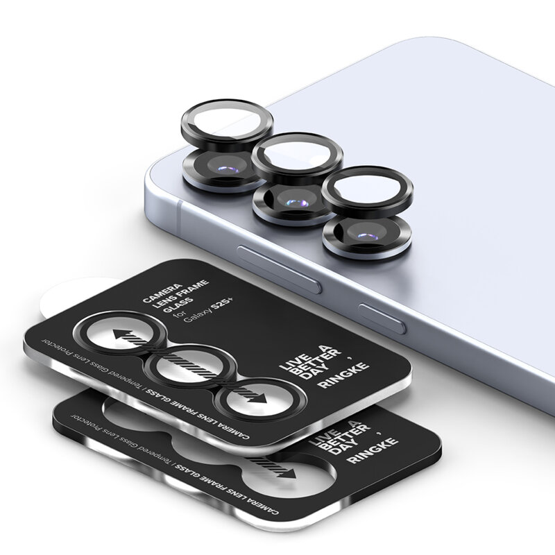 Folie sticla camera Samsung Galaxy S25 Plus Ringke Camera Lens Frame, negru