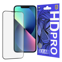 Folie sticla iPhone 13 Lito HD Pro Clear, negru