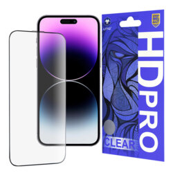Folie sticla iPhone 14 Pro Max Lito HD Pro Clear, negru