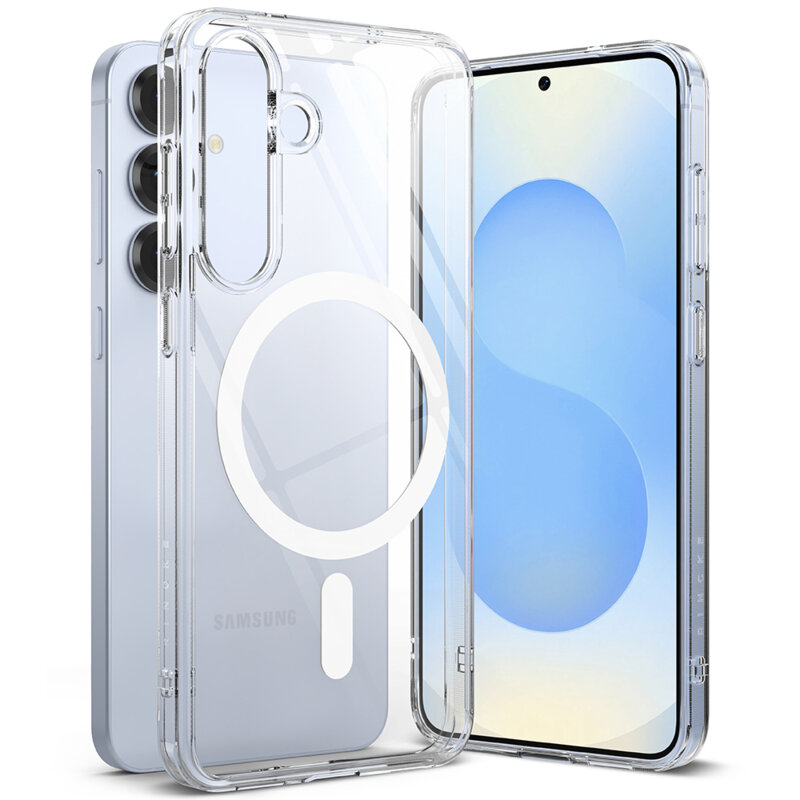 Husa Samsung Galaxy S25 Ringke Fusion MagSafe, transparenta