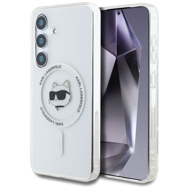 Husa Samsung Galaxy S25 Plus Karl Lagerfeld IML MagSafe, Choupette`s Head, KLHMS25MHLSCHH