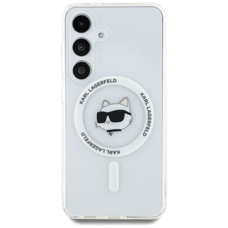 Husa Samsung Galaxy S25 Karl Lagerfeld IML MagSafe, Choupette`s Head, KLHMS25SHLSCHH