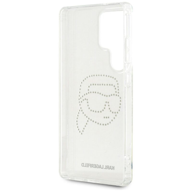Husa Samsung Galaxy S25 Ultra Karl Lagerfeld IML Rhinestones, Karl Head, transparent, KLHCS25LHKHDCELT