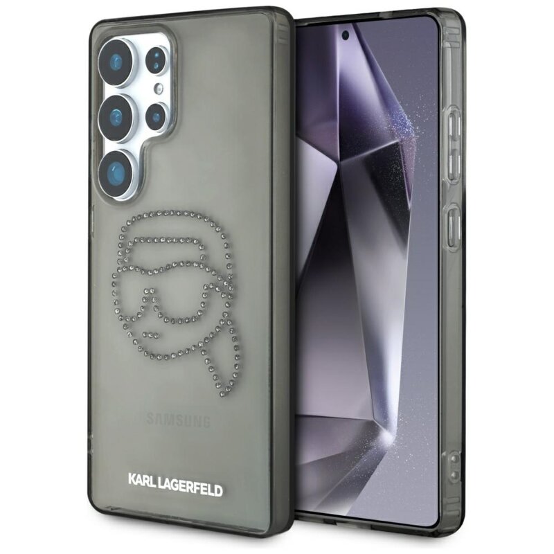 Husa Samsung Galaxy S25 Ultra Karl Lagerfeld IML Rhinestones, Karl Head, KLHCS25LHKHDCELK