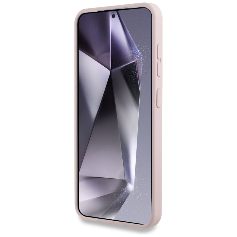 Husa Karl Lagerfeld Samsung Galaxy S25 Plus Silicone Double Heads MagSafe, roz, KLHMS25MSKCHTCP