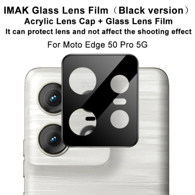 Folie camera Motorola Edge 50 Pro Techsuit Full Glass, negru