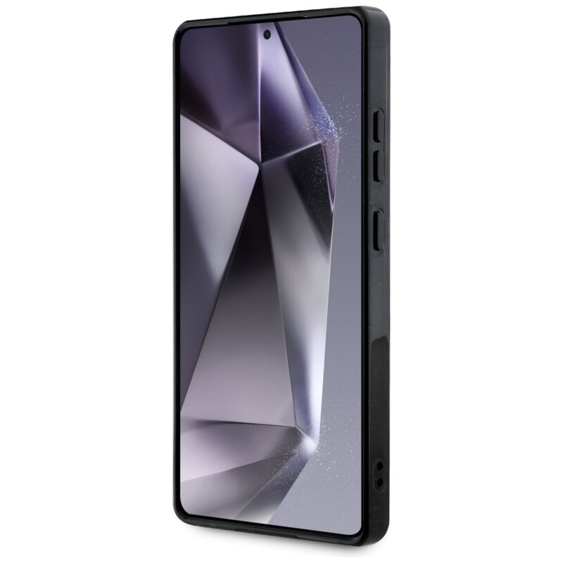 Husa Samsung Galaxy S25 Ultra originala Guess IML Metal Glitter 4G Circle Triangle MagSafe, negru, GUHMS25LHG4PRTGK