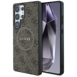 Husa Samsung Galaxy S25 Ultra Guess 4G Ring Classic Logo MagSafe, maro, GUHMS25LG4GFRW
