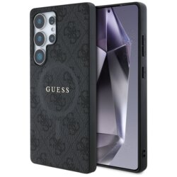 Husa Samsung Galaxy S25 Ultra Guess 4G Ring Classic Logo MagSafe, negru, GUHMS25LG4GFRK