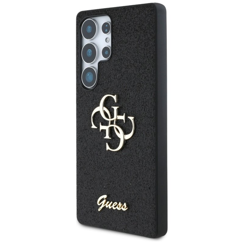 Husa Guess Glitter Script Big 4G Logo Samsung Galaxy S25 Ultra, negru, GUHCS25LHG4SGK