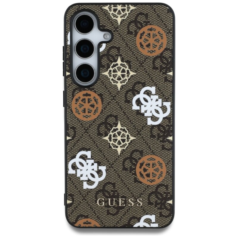 Husa originala Guess Samsung Galaxy S25 Hardcase 4G Peony, maro, GUHMS25SP4PWPW