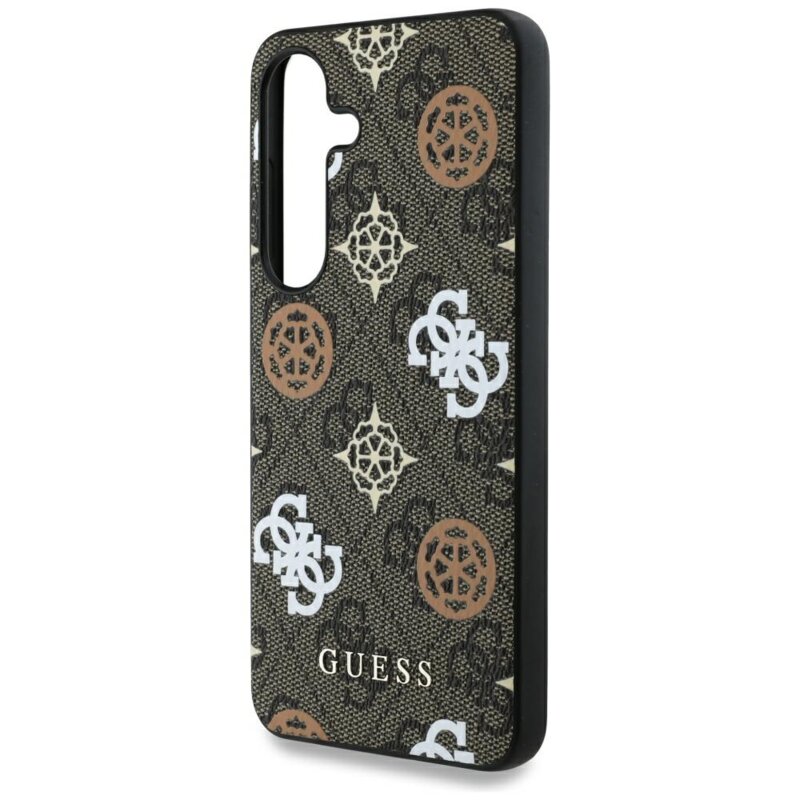 Husa originala Guess Samsung Galaxy S25 Hardcase 4G Peony, maro, GUHMS25SP4PWPW