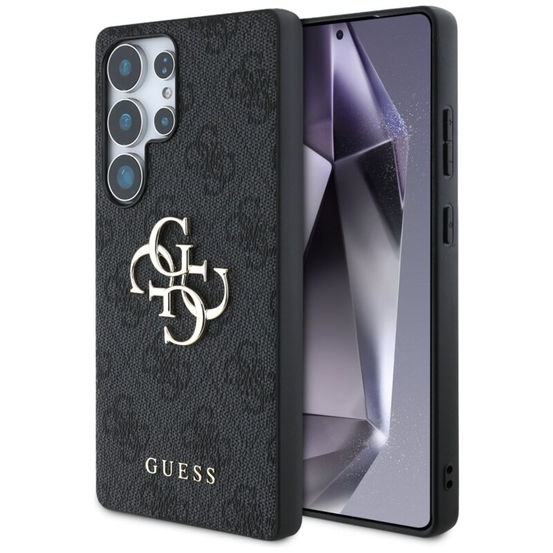 Husa originala Guess Samsung Galaxy S25 Ultra Hardcase 4G Big Metal Logo, negru, GUHCS25L4GMGGR