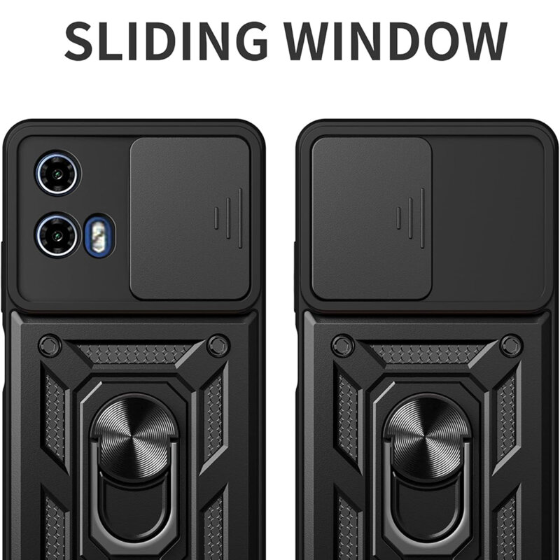 Husa Motorola Moto G71 5G protectie camera Techsuit CamShield Series, negru
