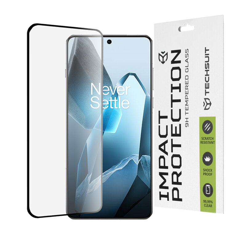 Folie sticla OnePlus 13 Techsuit 111D Full Glue Full Cover, negru