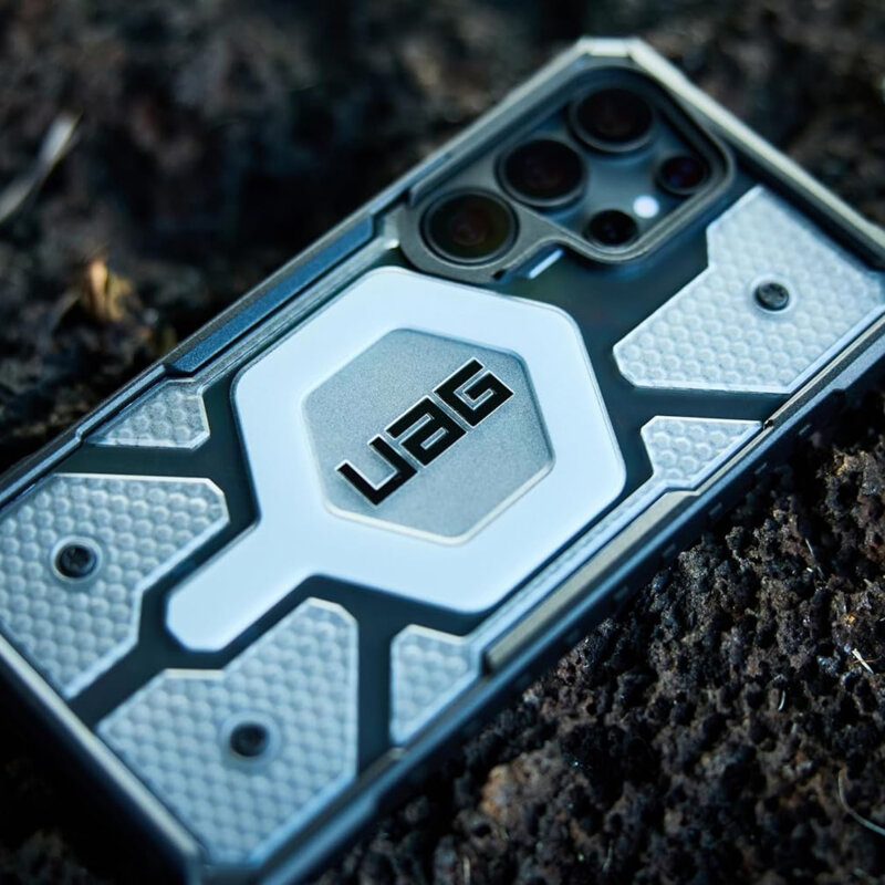 Husa Samsung Galaxy S25 Ultra UAG Pathfinder Clear MagSafe, Ice / Silver