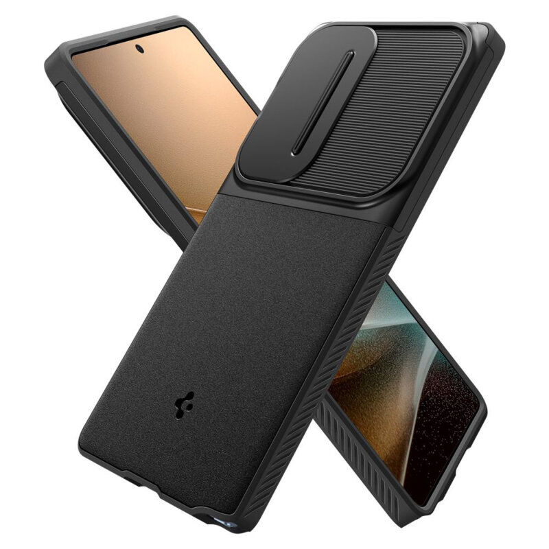 Husa Samsung Galaxy S25 Ultra Spigen Optik Armor, negru