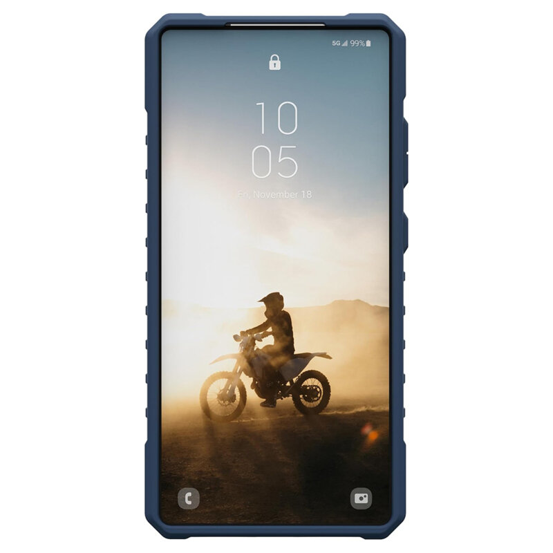 Husa Samsung Galaxy S25 Ultra UAG Pathfinder Clear MagSafe, Blues Lanyard