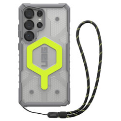 Husa Samsung Galaxy S25 Ultra UAG Pathfinder Clear MagSafe, Active Neon Lanyard