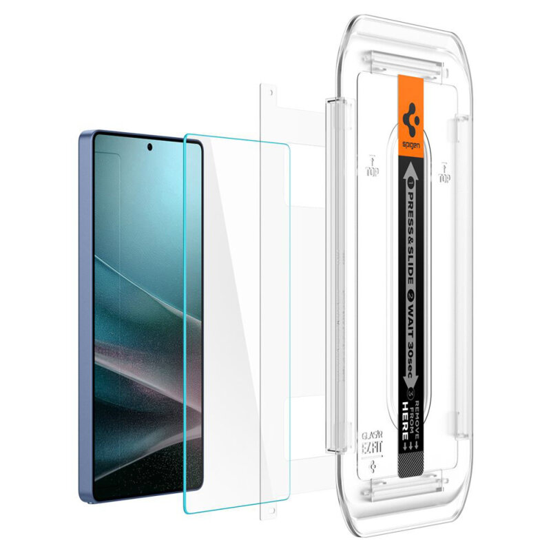 [Pachet 2x] Folie Samsung Galaxy S25 Ultra Spigen Glas.tR EZ Fit HD, transparenta