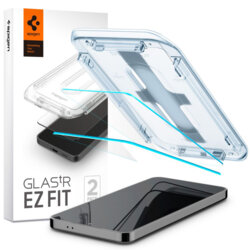 [Pachet 2x] Folie Samsung Galaxy S25 Spigen Glas.tR EZ Fit, transparenta