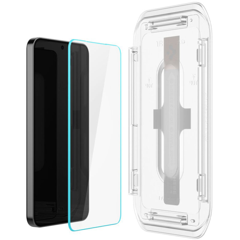 [Pachet 2x] Folie Samsung Galaxy S25 Spigen Glas.tR EZ Fit, transparenta