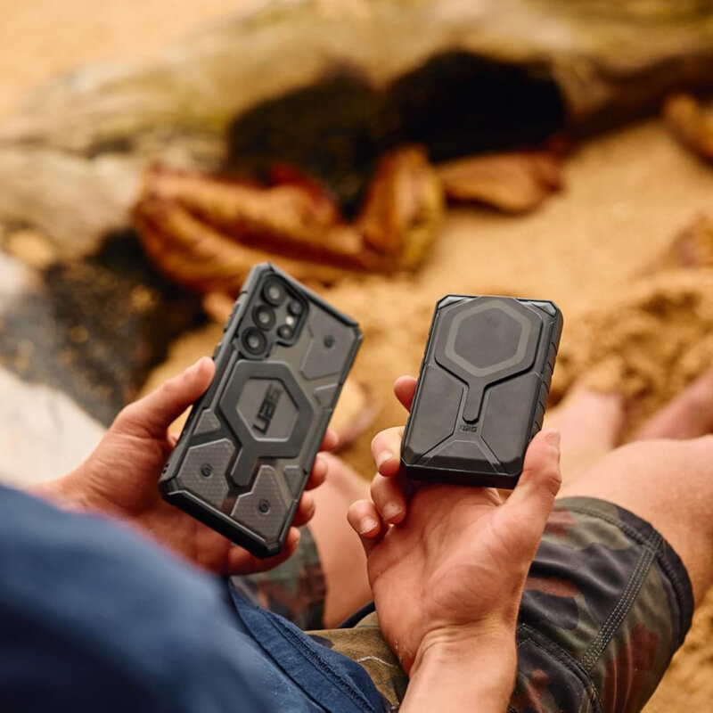 Husa Samsung Galaxy S25 UAG Pathfinder Clear MagSafe, Ash / Black