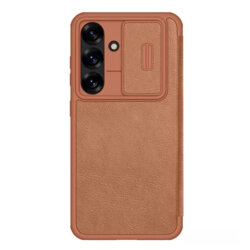 Husa Samsung Galaxy S25 Nillkin Qin Pro Leather Case, maro