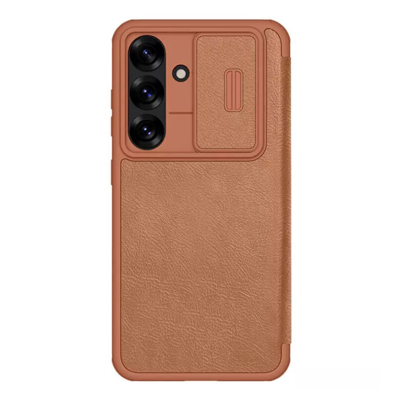 Husa Samsung Galaxy S25 Nillkin Qin Pro Leather Case, maro