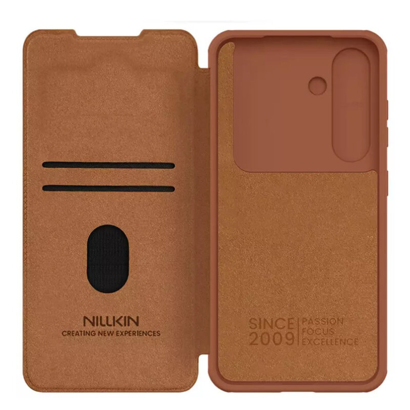 Husa Samsung Galaxy S25 Plus Nillkin Qin Pro Leather Case, maro
