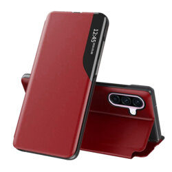 Husa Samsung Galaxy A56 5G Eco Leather View flip tip carte, rosu