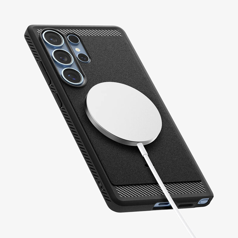 Husa Samsung Galaxy S25 Ultra Spigen Rugged Armor MagSafe, negru